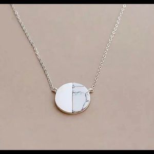 New sterling silver and marble necklace